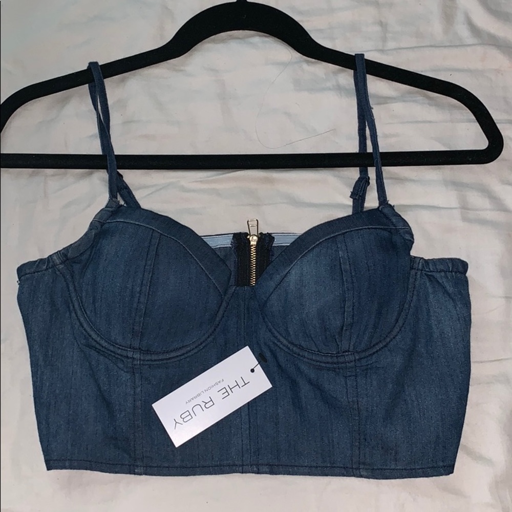 NEW Denim Cropped Top
